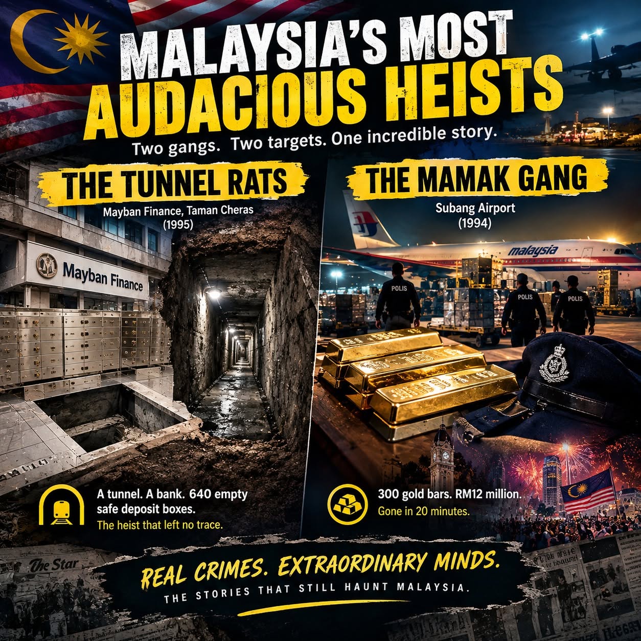 Malaysia's Most Audacious Heists: The Tunnel Rats and the Mamak Gang